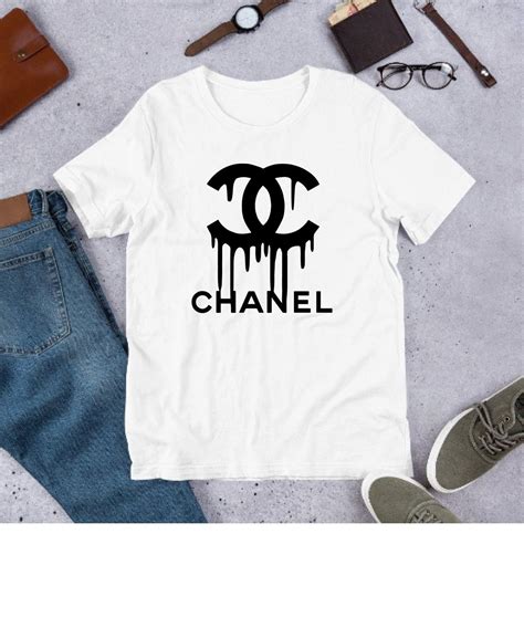 mens chanel drip t shirt|chanel coco beach tops.